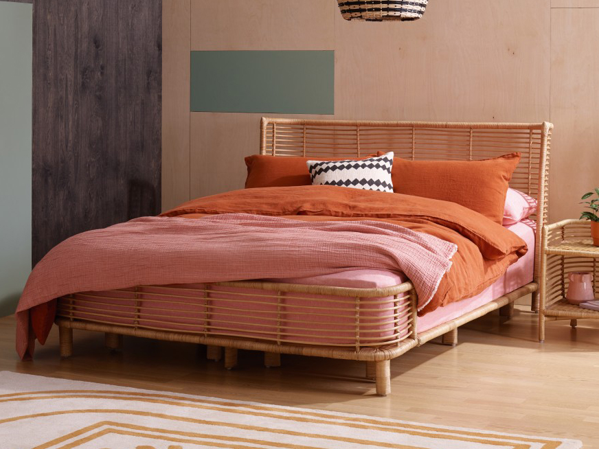 Rattan Bed Edit These Cane And, Rattan Queen Bed Base