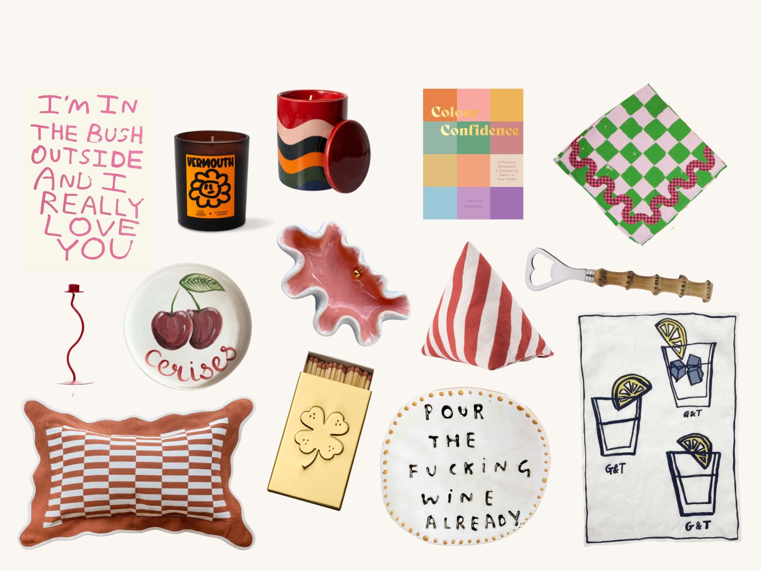 Selection of interior gifts to gift interior lovers at Christmas